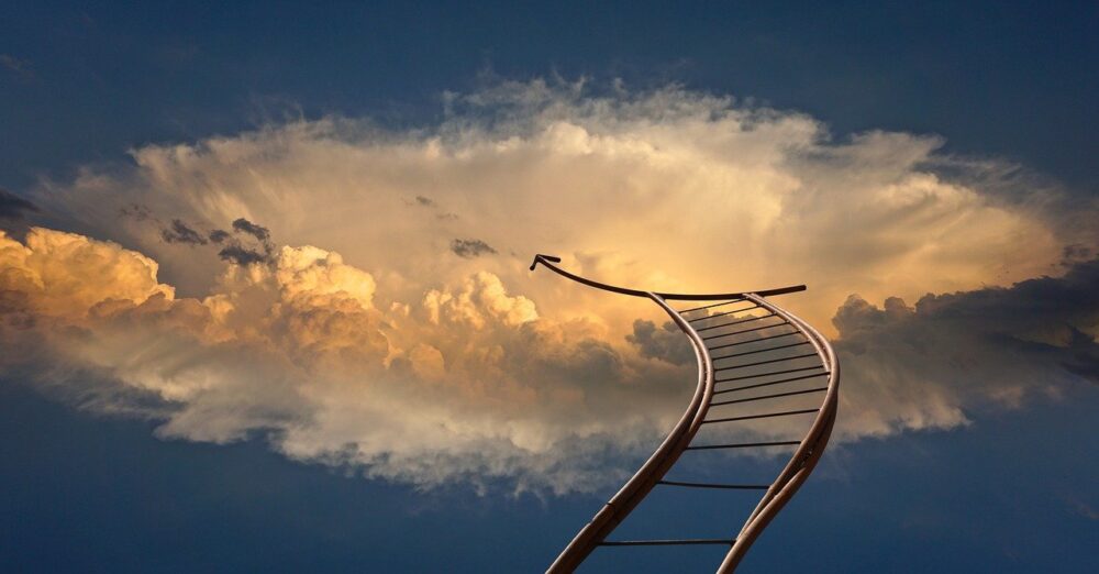 head, beyond, clouds